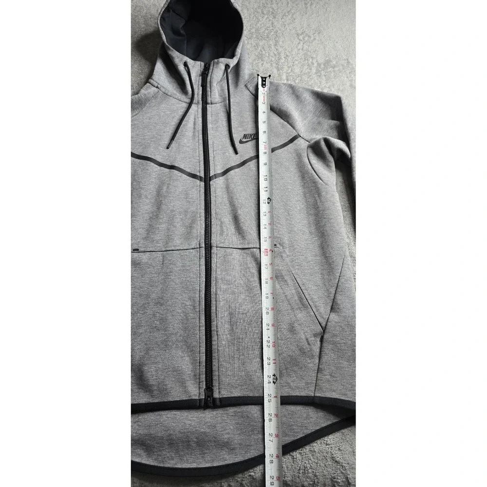 Nike Tech Fleece Windrunner Mens Medium Full Zip Hoodie Heather Gray 805144-091